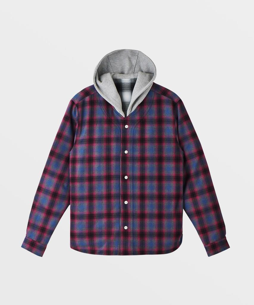 SAFARISPOT Cottage Reversible Hoodie Shirt Jacket (Black/Purple)