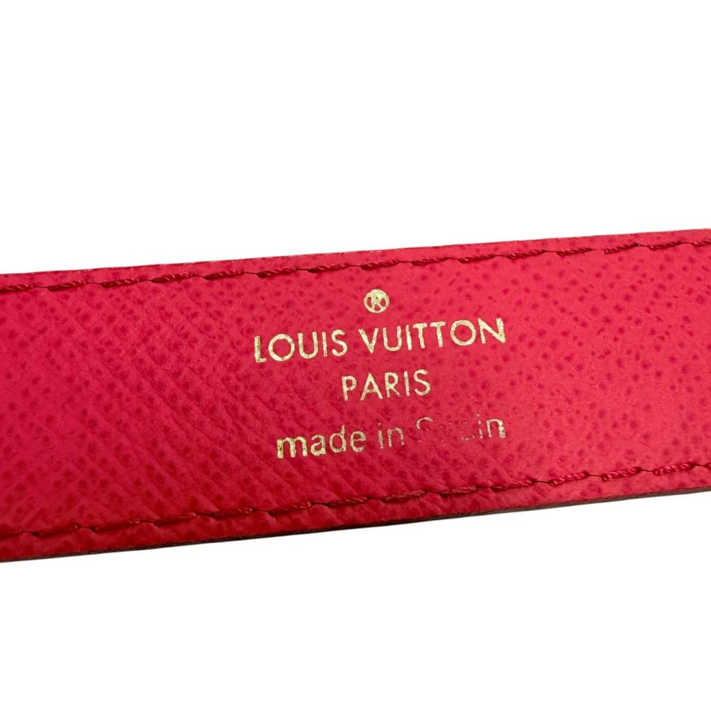 Great LOUIS VUITTON belt Saintur Monogram leather Women M9631W Used