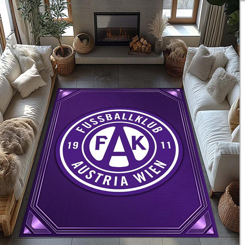 Austria Wien FC Soccer Football Pattern Soft Area Rug Non Slip Indoor Floor Carpet Sports Decor Mat for Bedroom