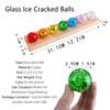 KRISININE 7-Color 40 Mm Crystal Cracked Glass Balls with LED Wooden Base (Home Décor Light for Meditation, Yoga, Relaxation)