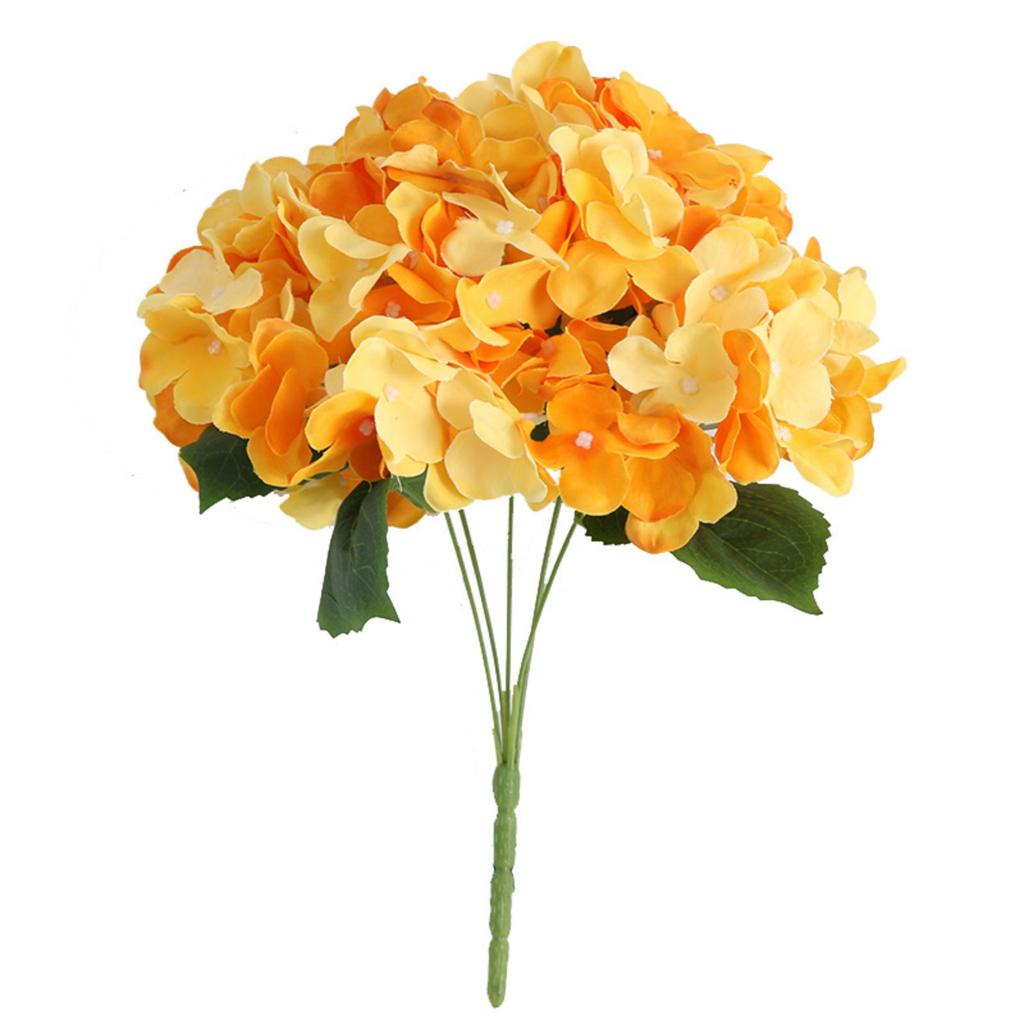 Artificial Hydrangea Flower Bouquet with 5 Heads Realistic Silk Floral Arrangement for Home Decoration Wedding Centerpiece or Craft Projects