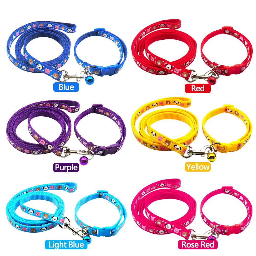 1.2M Pet Leash and Harness Set Dog Chain With Cute Cartoon Print for Small Cat and Dogs Out Walk Dog Leash Vest Pet Supplies