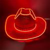 Iridescent LED Light-up Sequin Cowboy Hat for Christmas and Halloween Carnival
