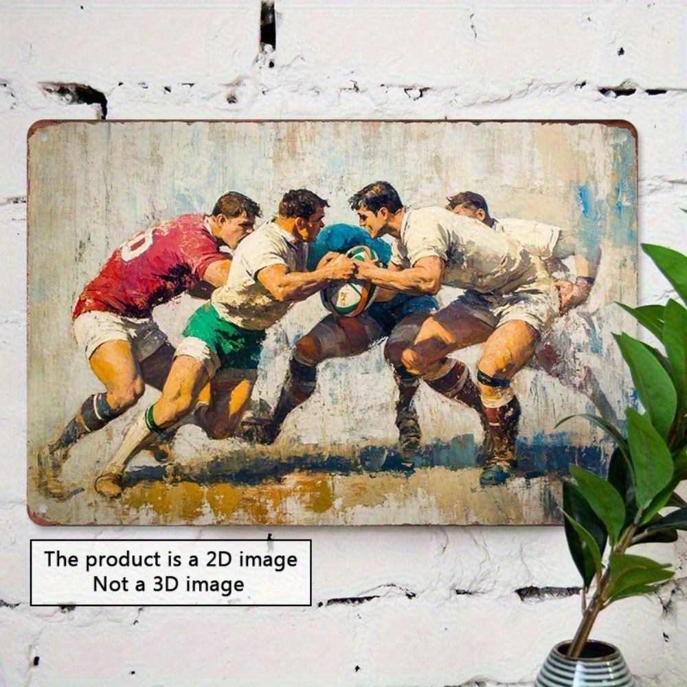 Retro Metal Tin Sign Cow Sunflowers Farmhouse Kitchen Wall Decor 20x30cm