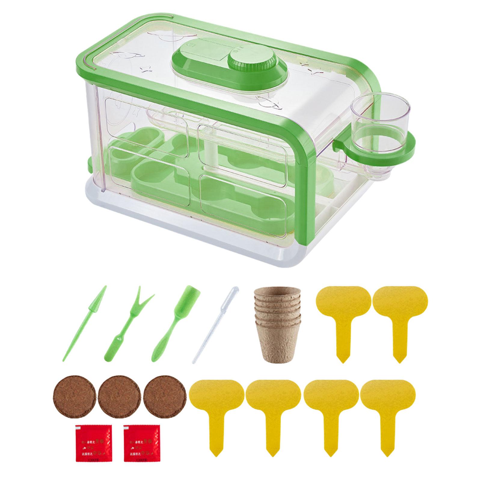 Plant Starter Trays Durable with Lids Plant Starting Trays for Growing Cloning Plants Greenhouse Indoor Gardening Plant Starting зелёный