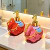 Practical Soap Container Dispenser Horse Design Hand Lotion Shower Dressing Table Holder Gel Bottle with Golden Pump Head Bathroom Accessory Metal
