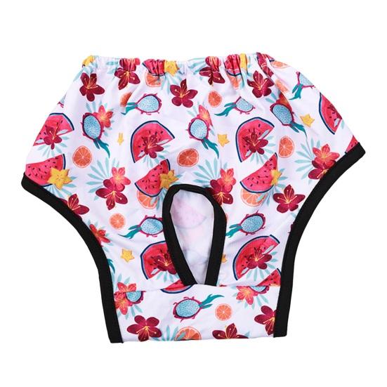 Yousheng Pet Menstrual Pant Female Dog Diaper Shorts Sanitary Pants Elastic Physiological Panties Cartoon Pattern Breathable Puppy