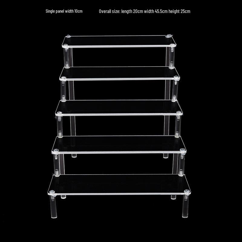 Clear Acrylic Tiered Display Stand for Figurines, Dolls & Jewelry