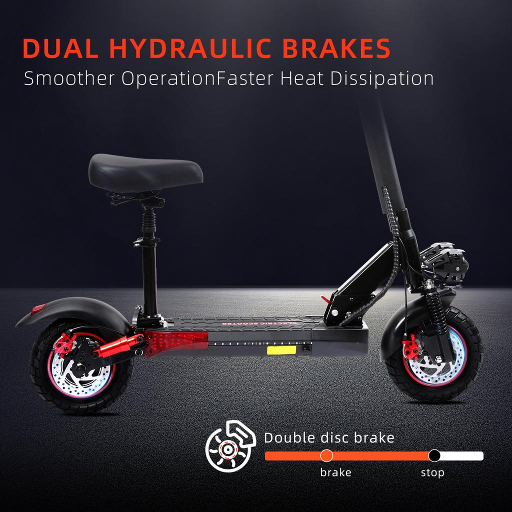 FREEBOY J01 E-scooter 800W48V15AH battery 10-inch tire long-life with seat foldable outdoor riding E-Scooter