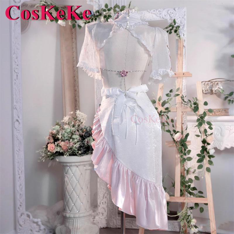 CosKeKe Dorothy Game NIKKE Cosplay Costumes Yan Tao Yuan Skin Sweet Elegant Cheongsam Activity Party Role Play Clothing S-XL New