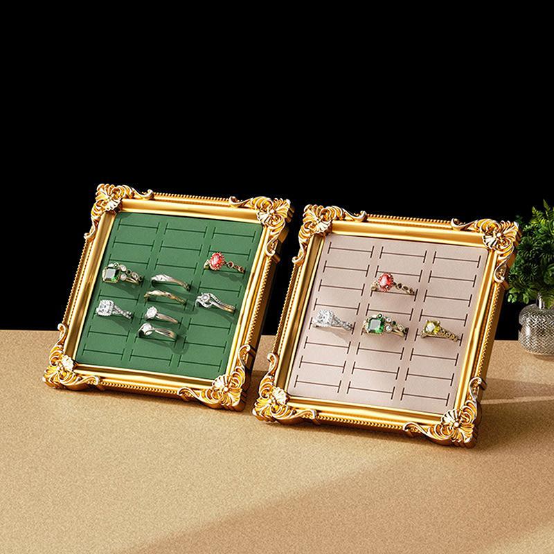 Vintage Schmuckständer, Fotorahmen im europäischen Stil, Aufbewahrungstablett für Ringe und Schmuck, Ausstellungsornamente für Schminktisch