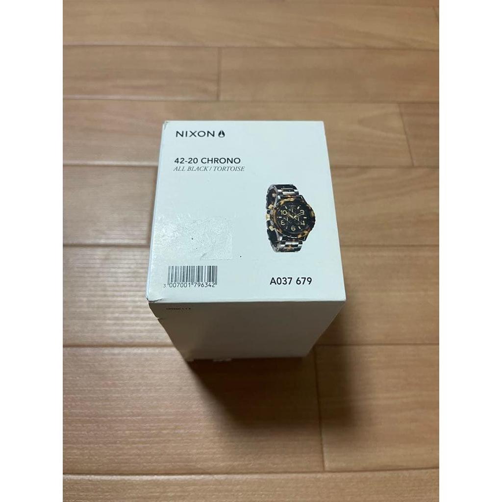 Used NIXON watch main body tortoiseshell pattern operation confirmed