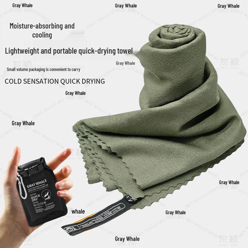 Portable Quick-Dry Sports Towel for Travel, Hiking, and Fitness - Absorbent and Cooling Bath Towel