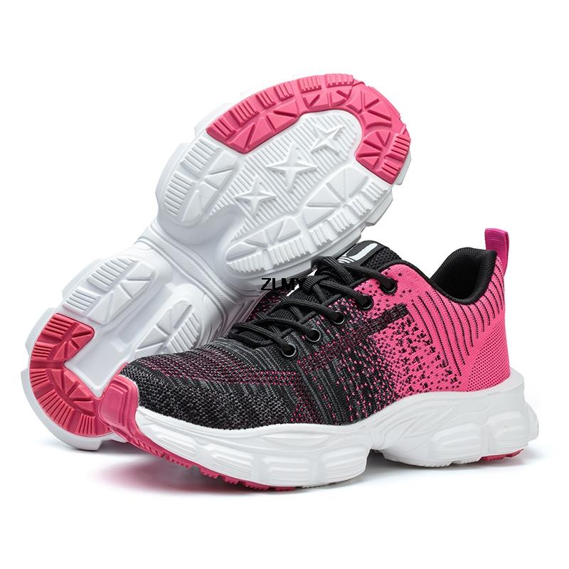 Breathable Women Safety Shoes Anti-smash Anti-puncture Steel Toe Sneaker Woman Outdoor Work Safety Boots Light Work Shoes Famale