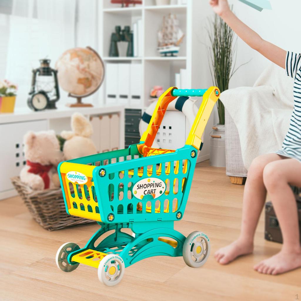 Children's Toy Shopping Cart with Interactive Features