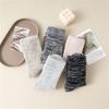 Womens Winter Faux Wool Ribbed Knit Crew Socks Thick Warm Thermal Casual Floor Slipper Socks Hosiery for Cold Weather