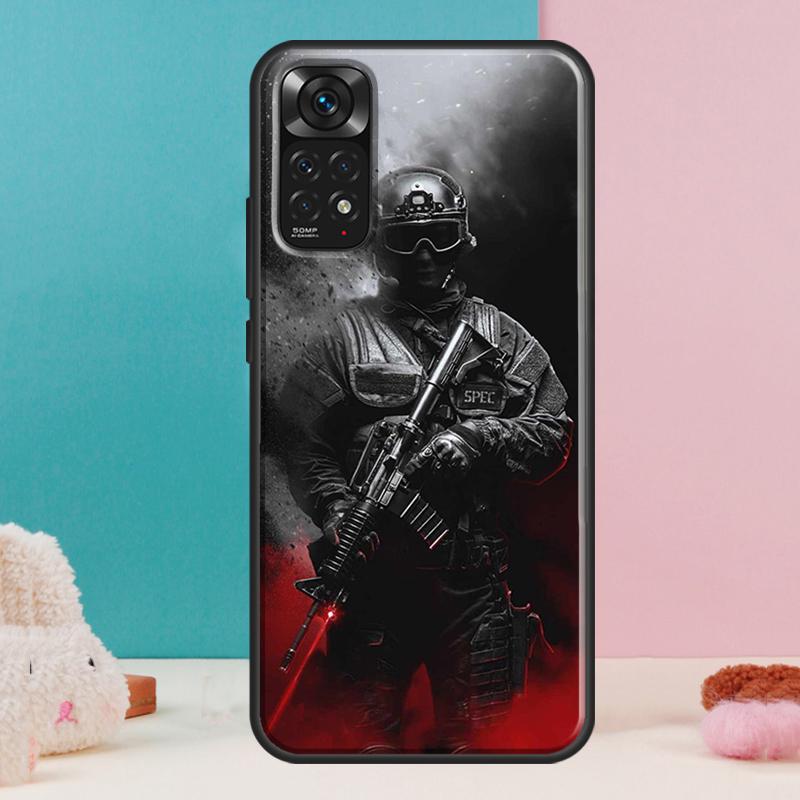 

Tactical Swat Gear Pattern Case For Xiaomi Redmi Note 14 12 11 9 10 13 Pro 9S 10S 11S 12S Redmi 13C 10C 12C 14C Cover Redmi Note 12 Pro 5G