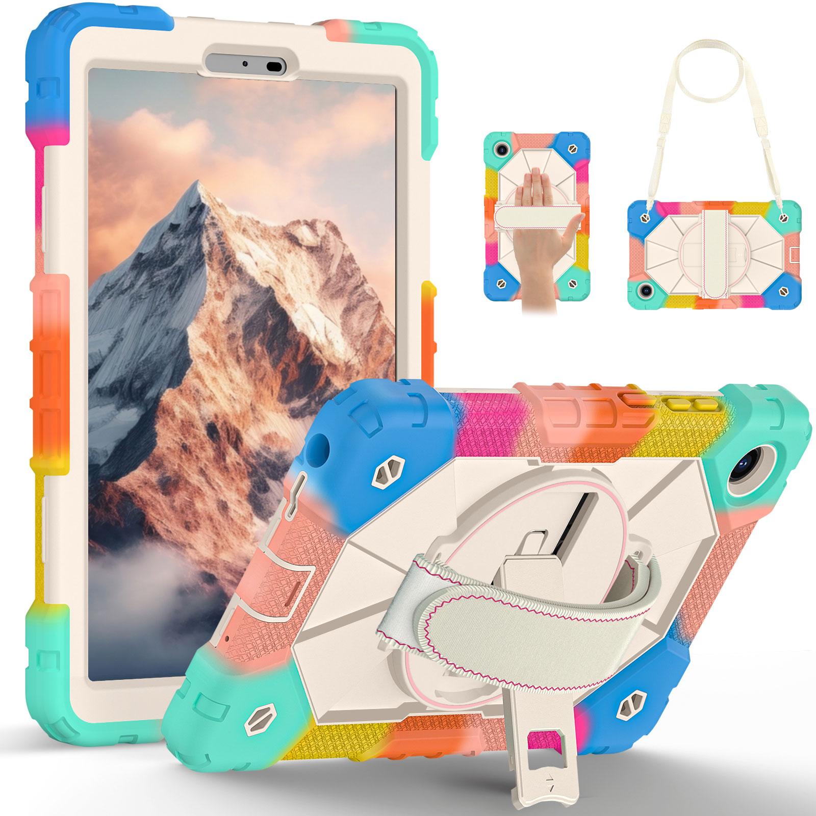 

Rotatable Heavy Duty Case for Lenovo Tab One (K9) 2025 8.7 Inch TB305FU Rugged Stand Cover with Shoulder Strap 3-Layers Protect Tab One (K9) TB305FU