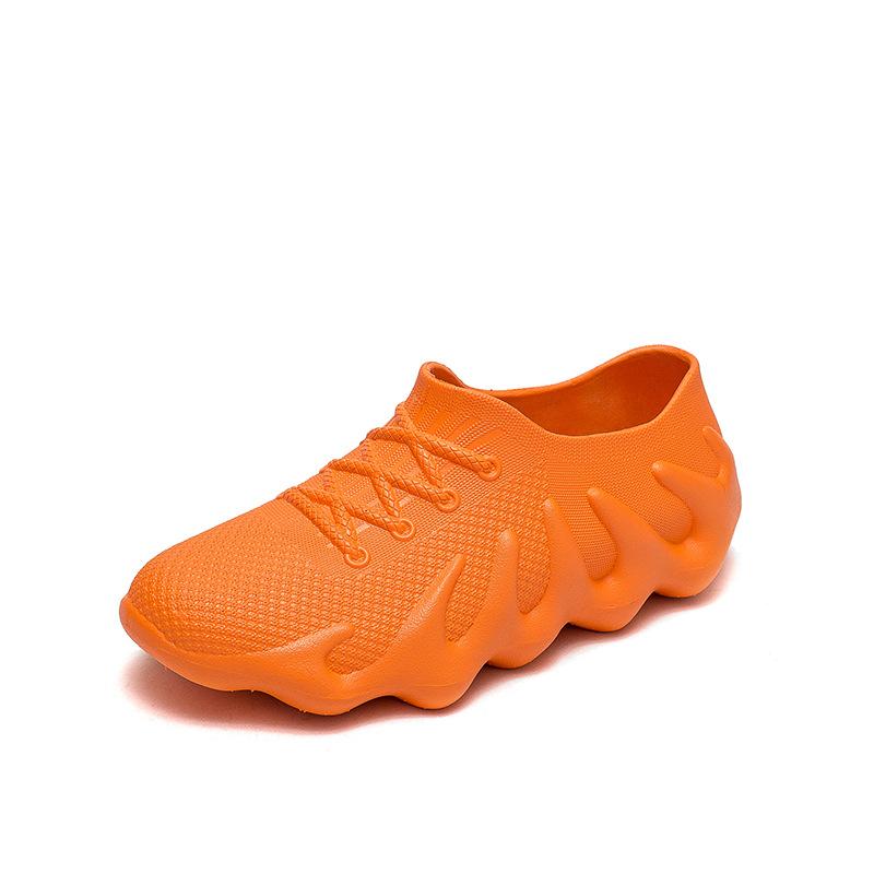 

Модные низкие резиновые сапоги женские в повседневные водонепроницаемые клеевые туфли короткие и простые кухонные нескользящие для автомойки летние рабочие водные сапоги мужские 41 оранжевый