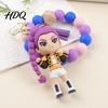 Attractive Kids Keychain Pendant Anime Doll Charm Beads Bracelet Key Companion Chain Party Favor
