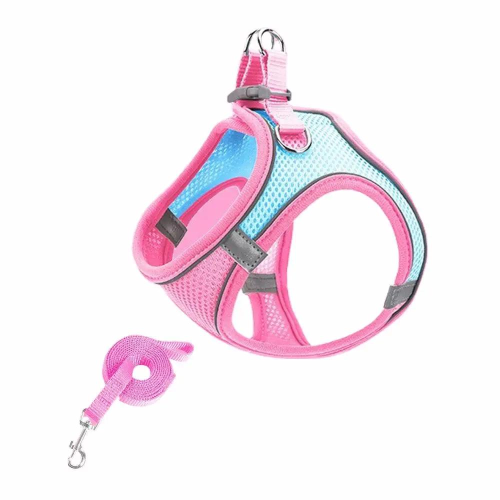 Breathable Pet Harness For Small Medium Dogs Cat Puppy Reflective Breathable Easy Control Vest Adjustable Step In Pet Harne P3U5 S