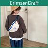 Stylish Children's Crossbody Canvas Bag For Boys With Abstract Design And Durable Features