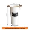 Cream White Floral Water-Holding Tin Bucket for Arrangements with Artificial or Dried Flowers