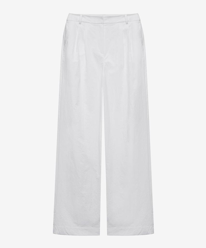 MIND BRIDGE WOMEN [W] White Double-Pleat Wide Pants