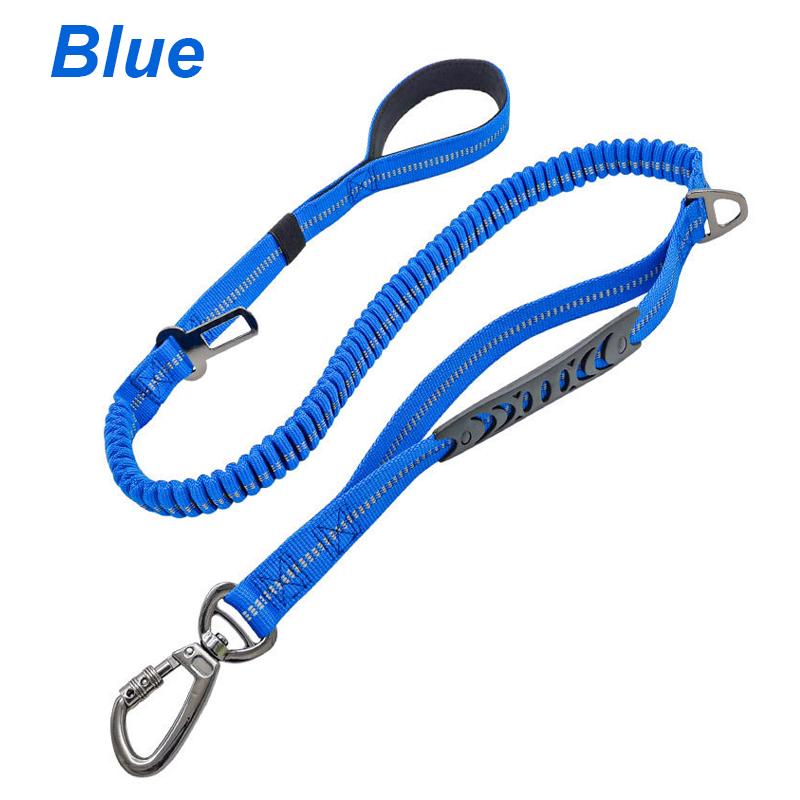 Nylon reflective multi-functional retractable Reflective Shock Absorbing Pet Running Training Large Dog Leash Car safety buckle