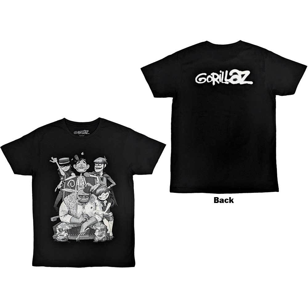 Gorillaz George Spray T-Shirt Black New Unisex T-Shirt S