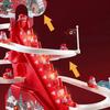 2026 Santa Climbing Toy for Automatic Stairs - Battery Operated, Lights