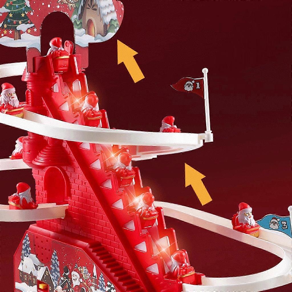 2026 Santa Climbing Toy for Automatic Stairs - Battery Operated, Lights