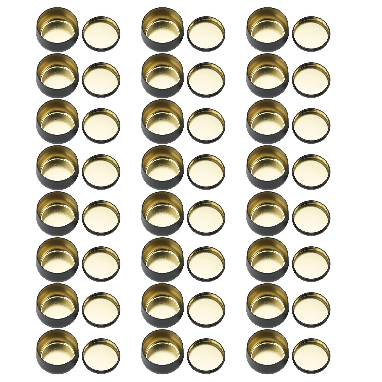 

24 шт. жестяные банки для свечей с крышками, круглые пустые контейнеры, баночки для изготовления свечей своими руками и хранения специй, ювелирных изделий или поделок