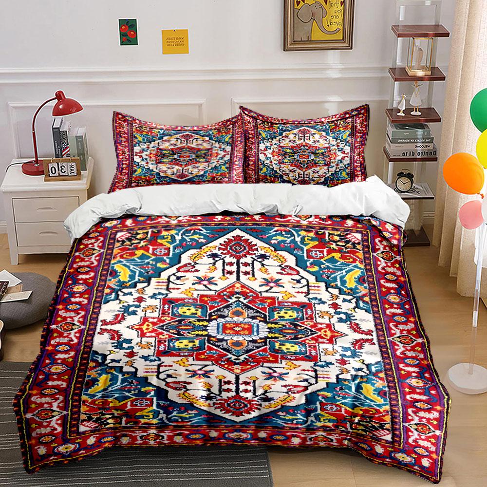 

Geometric medallion with florals. Bedding sets Duvet cover sets Duvet covers Pillowcases(1 * Duvet Cover 2 * Pillowcases without duvet insert) 135x200cm