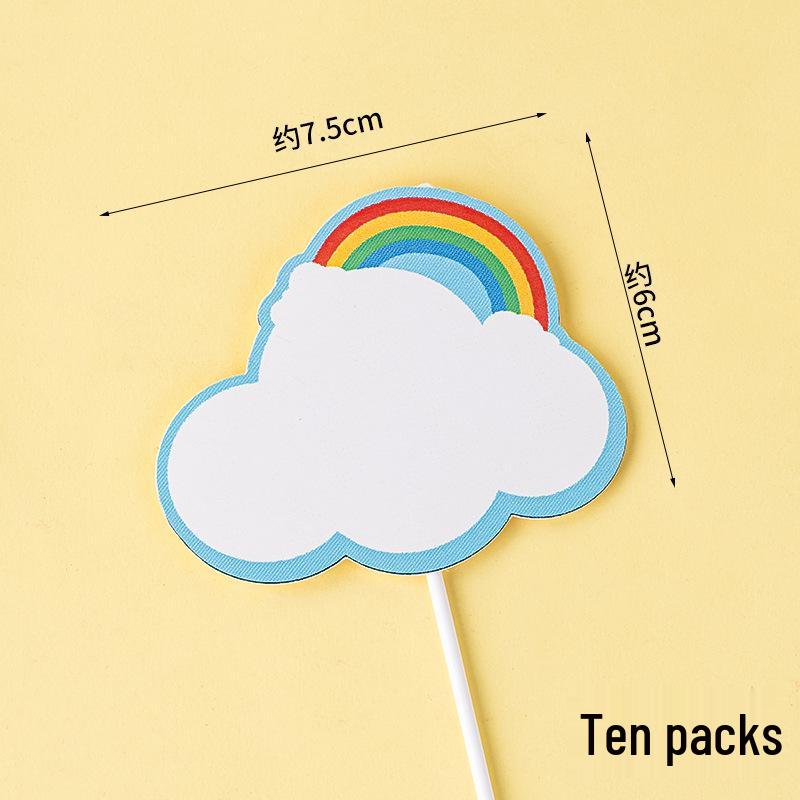 Writable Birthday Cake Decoration Bow with Blessings Card