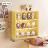 Transparent Dustproof Pop Mart Figure Display Stand - Wall-Mountable Doll Storage Cabinet