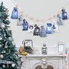 Christmas Decoration 2025 Advent Calendar 24pcs Gift Bags Kerst Decoratie DIY Paper Stickers Wooden Ornament Xmas Navidad