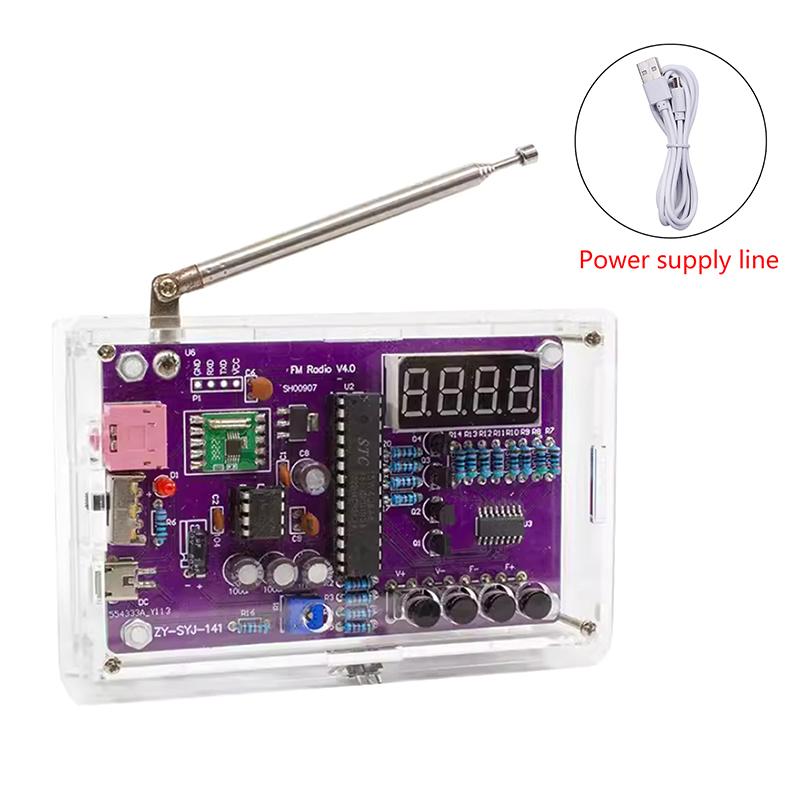 Diy Fm Radio Electronic Kit Adjustable Frequency 87-108Mhz Digital Display Soldering Project Practice Solder Rda5807S