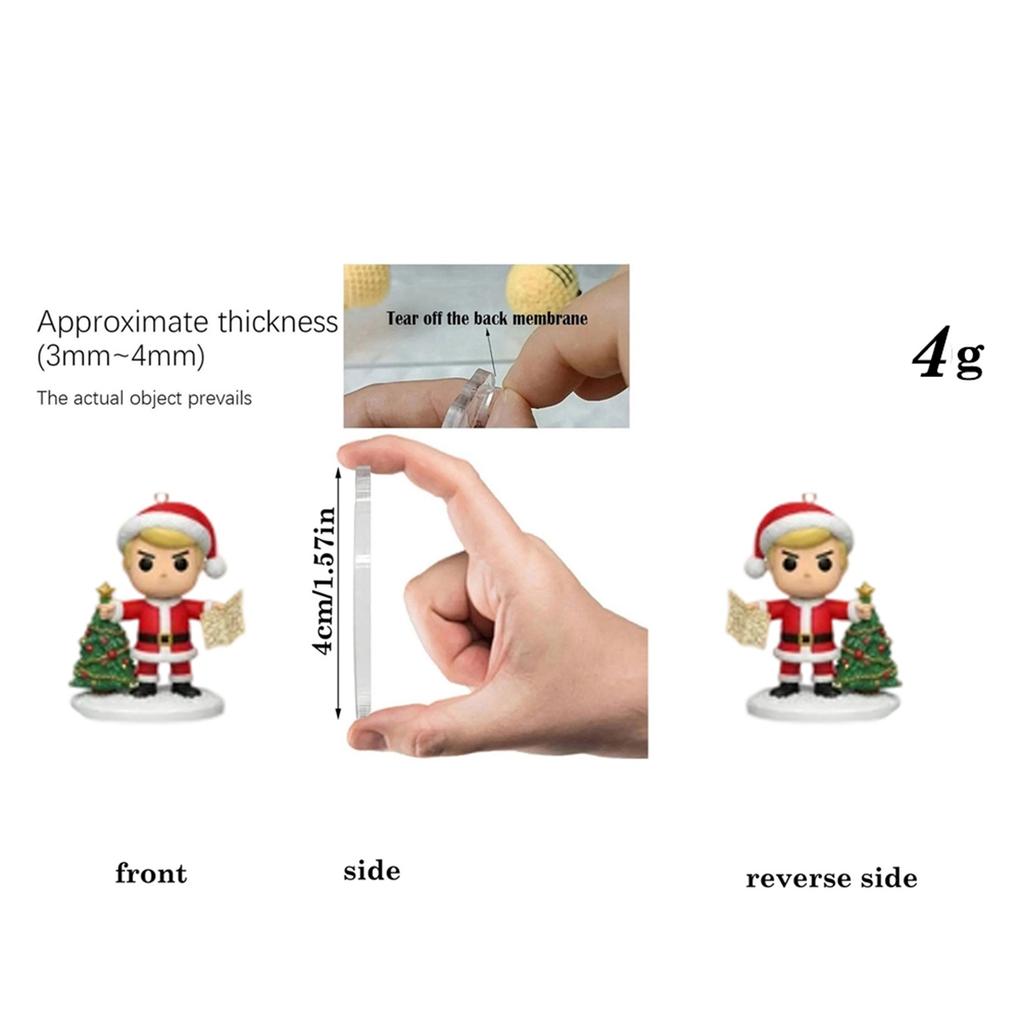 2D Flugzeug Box 24 Doppelseitiger Druck Anhänger Countdown Kalender 24-Tage Weihnachts-Adventskalender Acryl Flugzeug Anhänger Blindbox