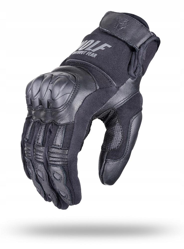 Wolf Lekkie Wygodne Rękawice Motocyklowe Black M