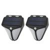 2Pcs Solar Motion Sensor Alarm Warning Light O Alarm Lamp 4 Modes Waterproof for Home Garden