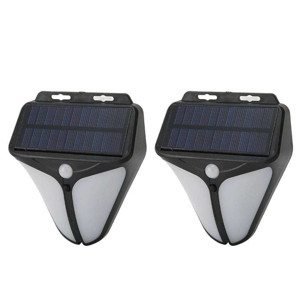 2Pcs Solar Motion Sensor Alarm Warning Light O Alarm Lamp 4 Modes Waterproof for Home Garden