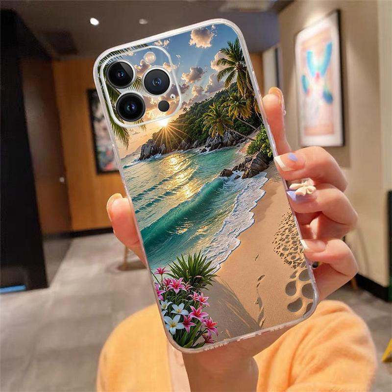

palm Tree Sea Beach Phone Case For iphone 17ProMax 17 Pro Air 16 15 14 13 Pro Max 16 15 14 13 Pro 15Plus iphone 14