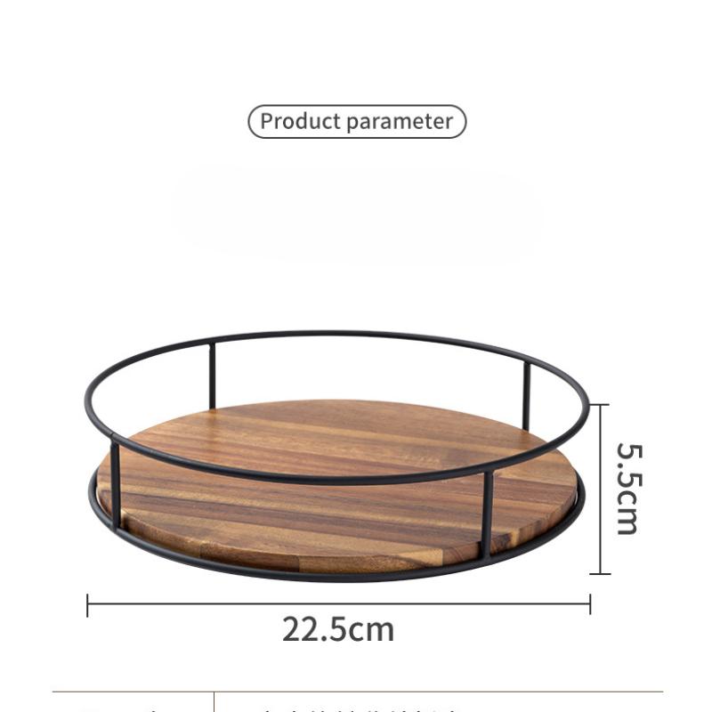 360 Degree Rotating Lazy Susan Turntable Versatile Rotating Storage Rack Round Wooden for Home Kitchen Pantry