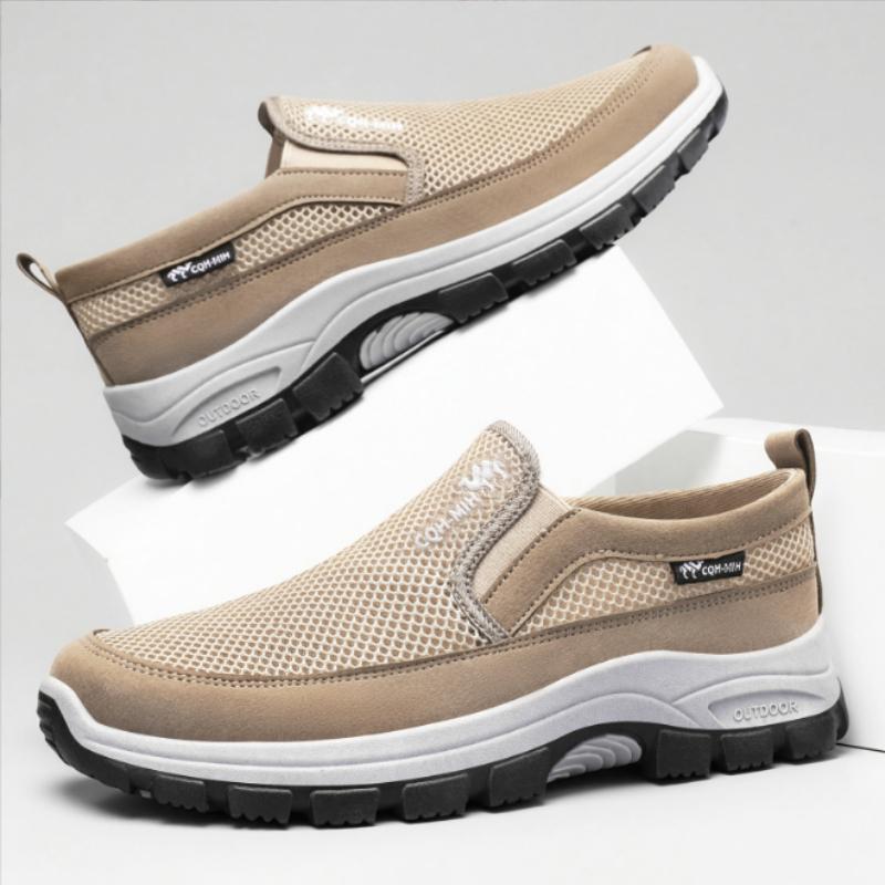 Men's Slip-On Shoes Breathable and Comfortable Casual Mesh Shoes for Summer