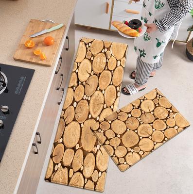 Wood Print Kitchen Mats For Floor Anti Fatigue Soft Bath Mats For Bathroom  Living Room Rug Runner Laundry Room Mat