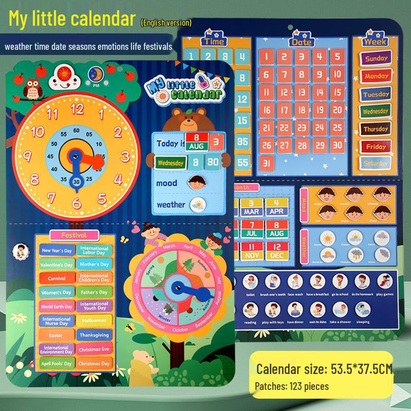 

Kids Early Learning Sticker Book: Number Recognition & Clock Toy