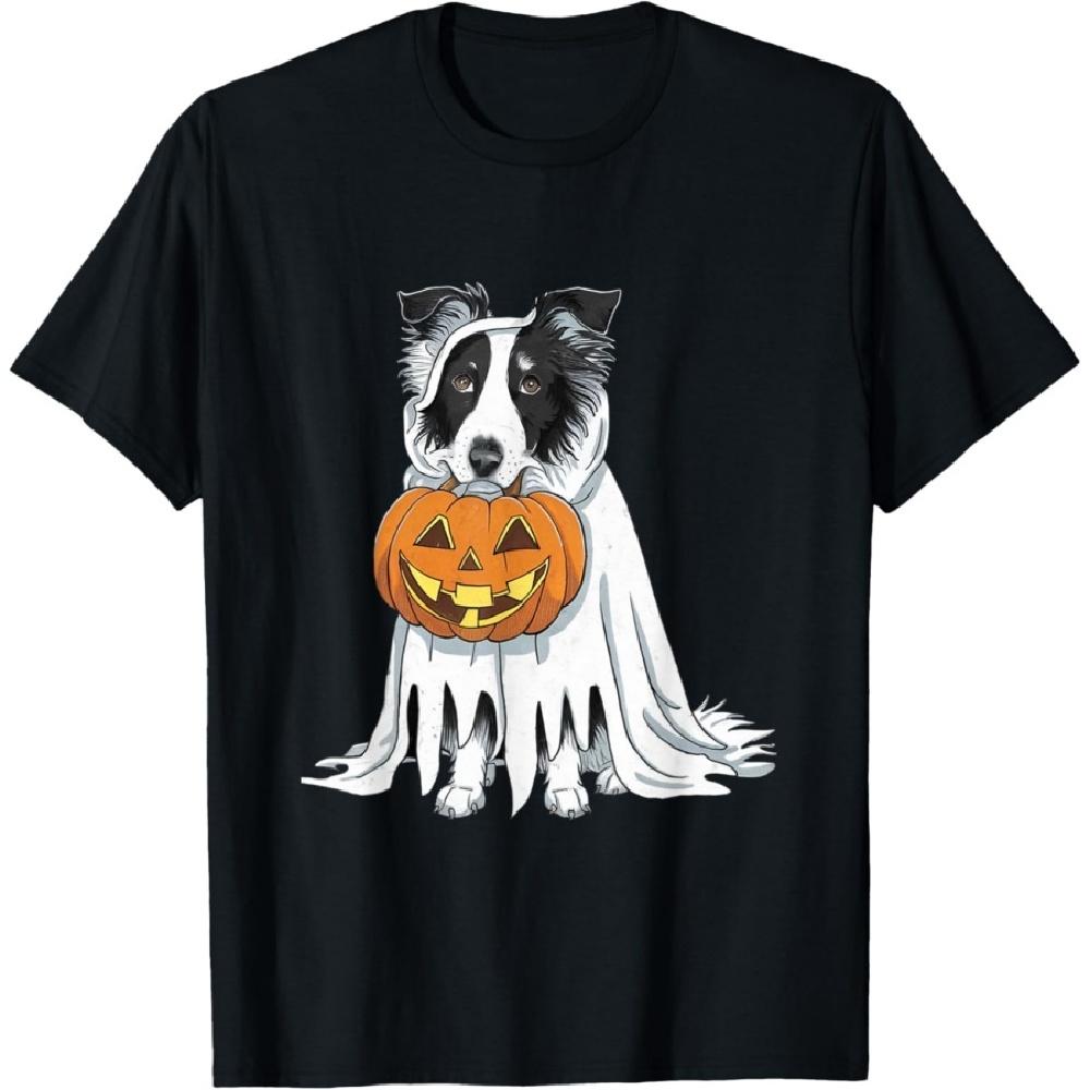 

Border Collie Ghost Dog Halloween T-Shirt S