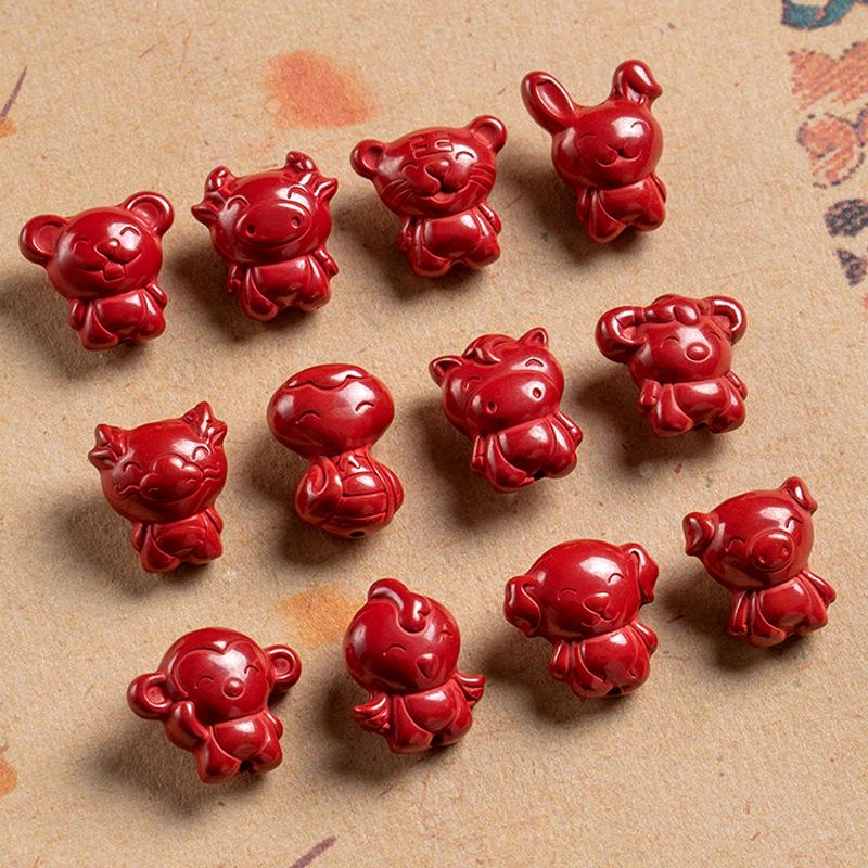 Roter Zinnober Tierkreis Cartoon DIY Zubehör