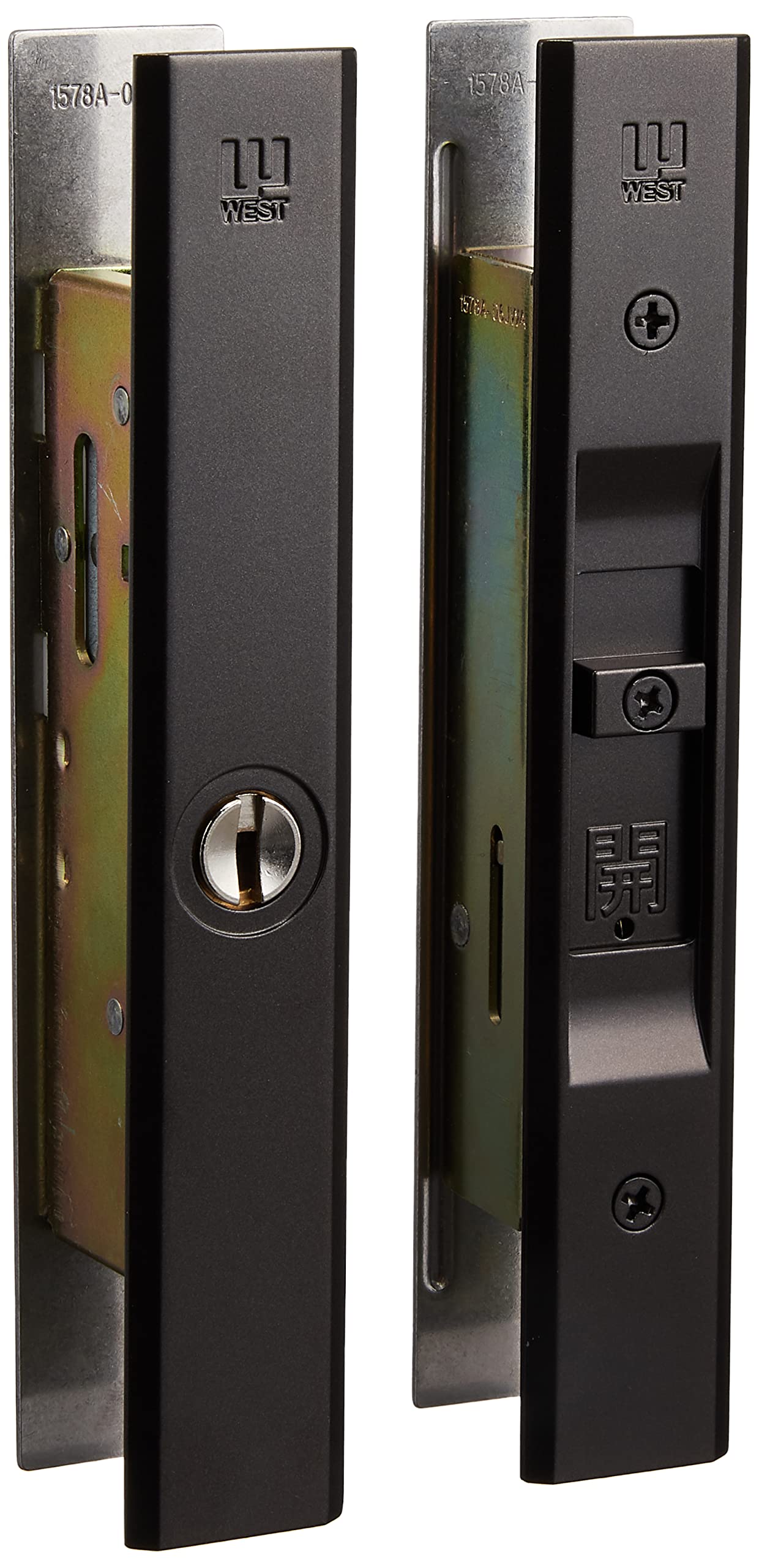 

WEST Genuine Dimple Cylinder Universal Replacement Sliding Door Lock, 5-Key Set, Bronze, 333-S2305-BT (1 set)